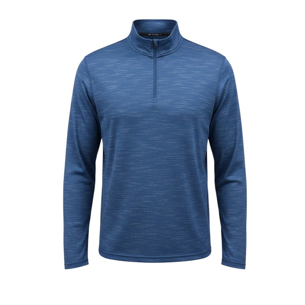 Lady Hagen 1/4 Zip Pullover Womens XL Blue Space Dye Long Sleeve Golf Top